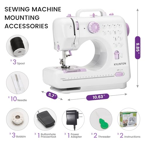 Mini Sewing Machine with 12 Built-in Stitches and Foot Pedal C726