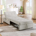 White 4-in-1 Folding Ottoman Bed with Storage Pocket and USB Port P71422