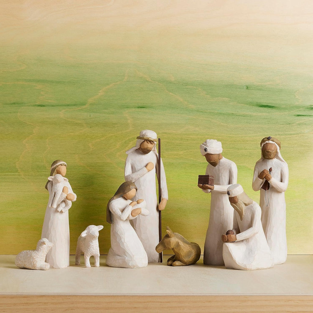 9-Piece Hand-Painted Nativity Figures Set R3498