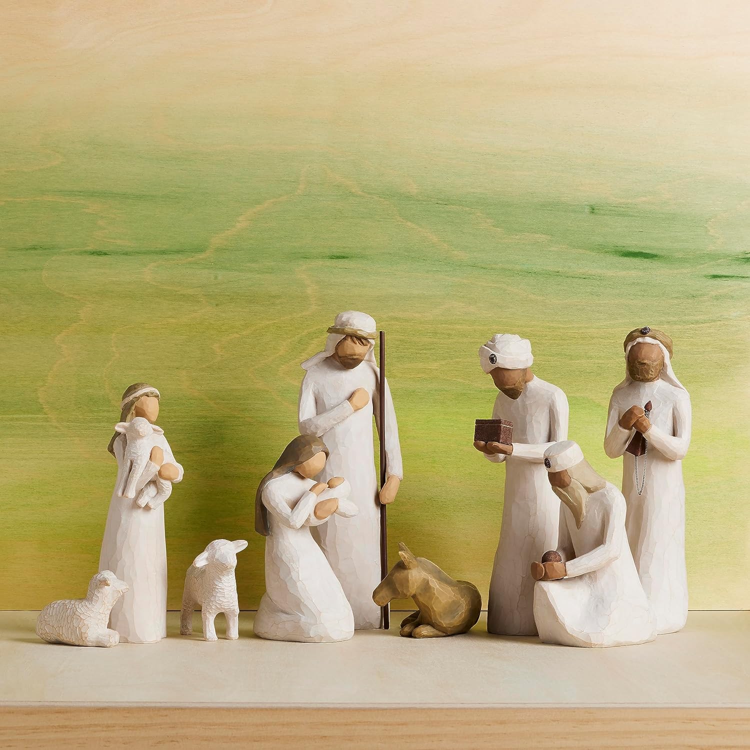 9-Piece Hand-Painted Nativity Figures Set R3498
