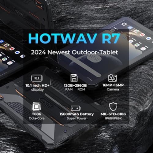 Gray Rugged Tablet 15600mAh 10.1 Inch HD+ 12GB+256GB IP68 IP69K L953808