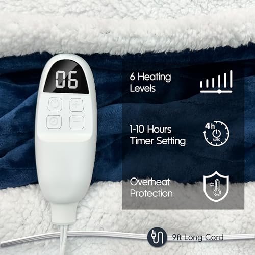 62" x 84" Soft Fleece Twin Size Electric Blanket X539740