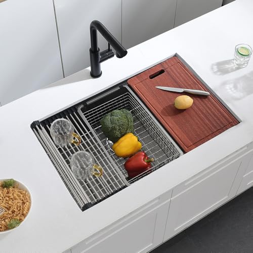 30 Inch Black Undermount Workstation Kitchen Sink H6742
