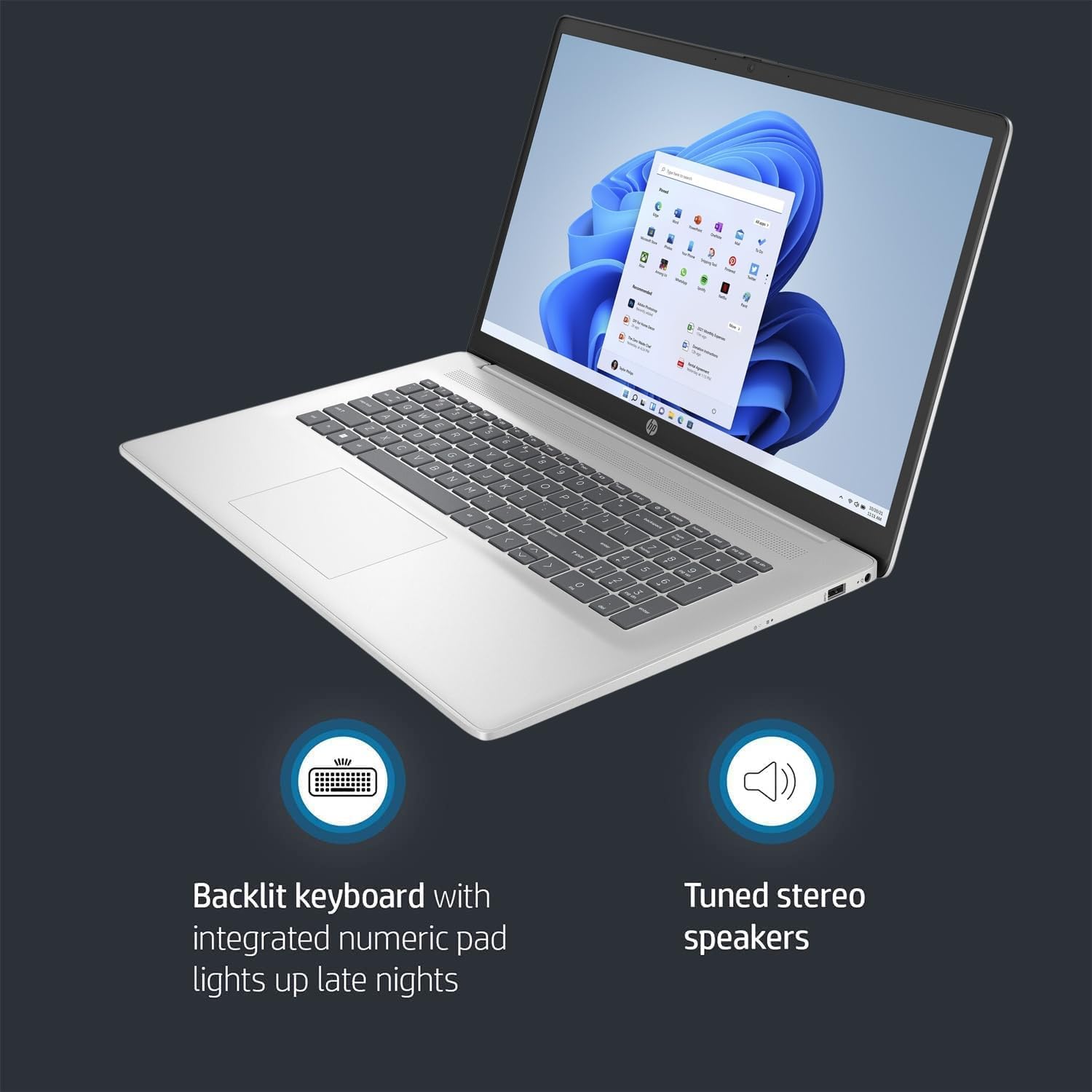 17.3" IPS FHD Laptop, 13th Intel i5-1335U, 32GB RAM, 1TB SSD, Silver V18569