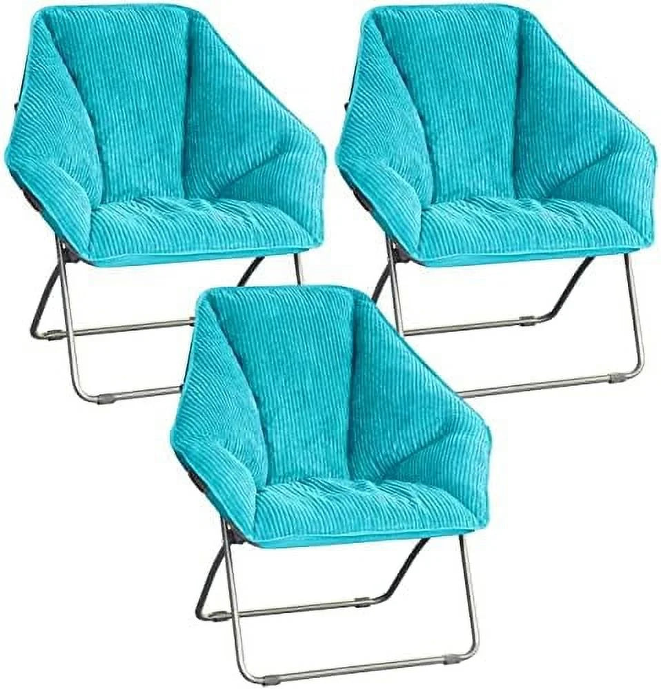 Teal Corduroy Foldable Accent Chair M2169