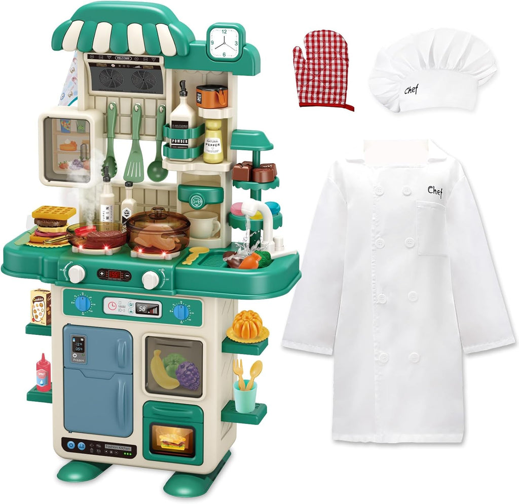 50 Pcs Kitchen Playset with Chef's Uniform, Green P40570