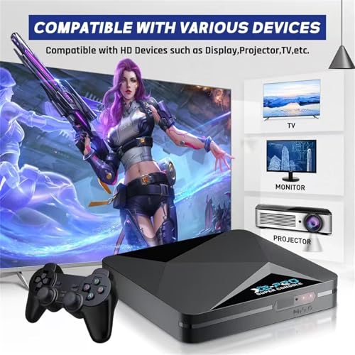 Retro Video Game Console with 70,000+ Games, Android 9.0 & EmuELEC 4.5, 4K HD S736