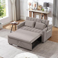Beige 3 in 1 Convertible Single Sofa Bed Lounger Chair with Pillow and Adjustable Backrest C43341