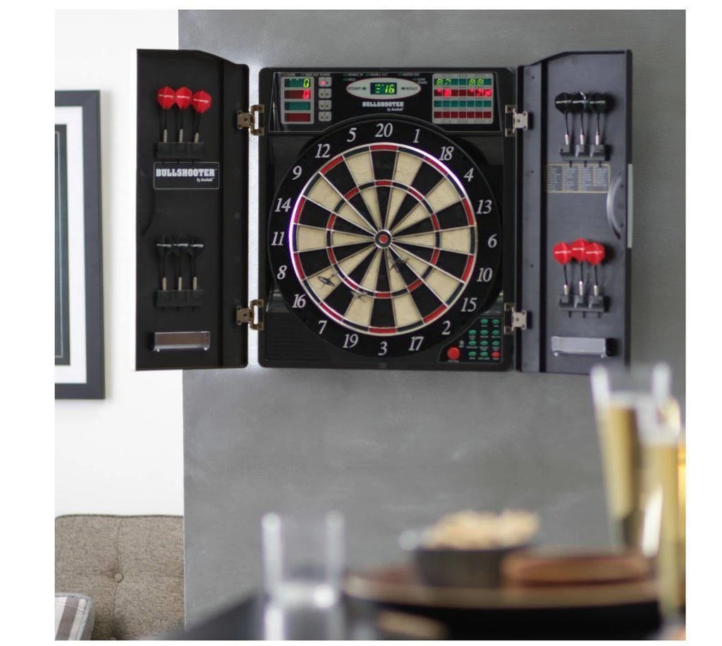LED Electronic Dartboard Cabinet Set W32409