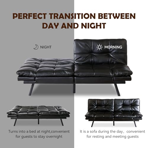 Grey Memory Foam Convertible Sofa Bed H137