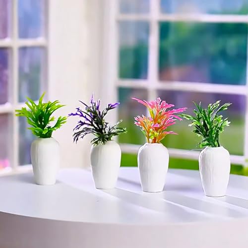 10PCS Mini Flowers Miniatures for Fairy Garden Figurines Accessories Tiny Potted Plants L644027