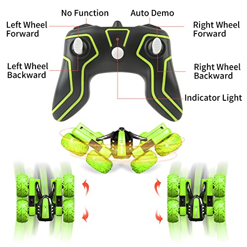 Green 4WD RC Stunt Car V36849