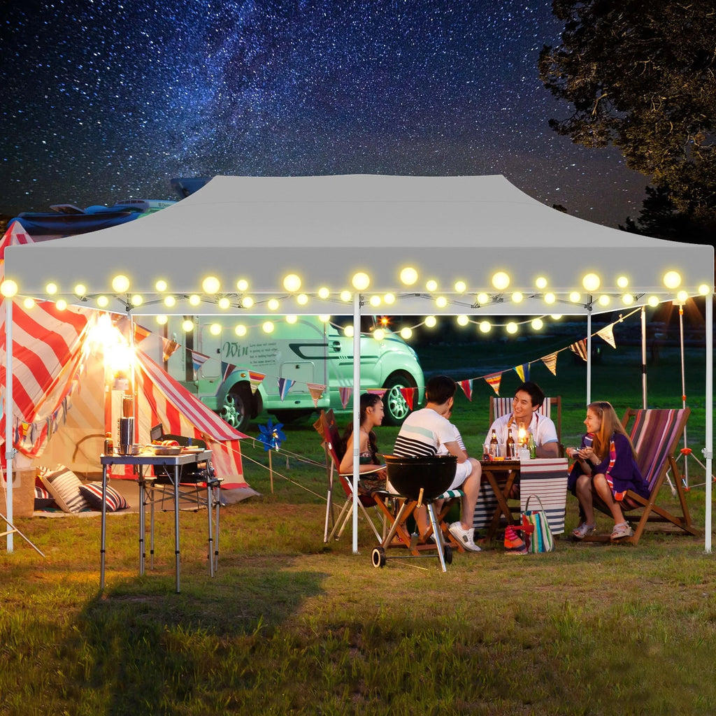 White 10'x20' Waterproof Pop Up Canopy Tent B1734