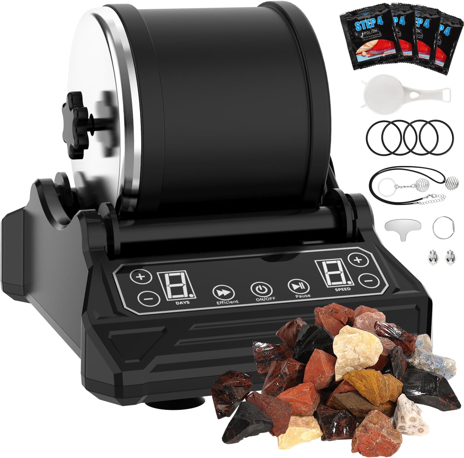 2.5lbs Rock Tumbler Kit with LCD Display Z820383