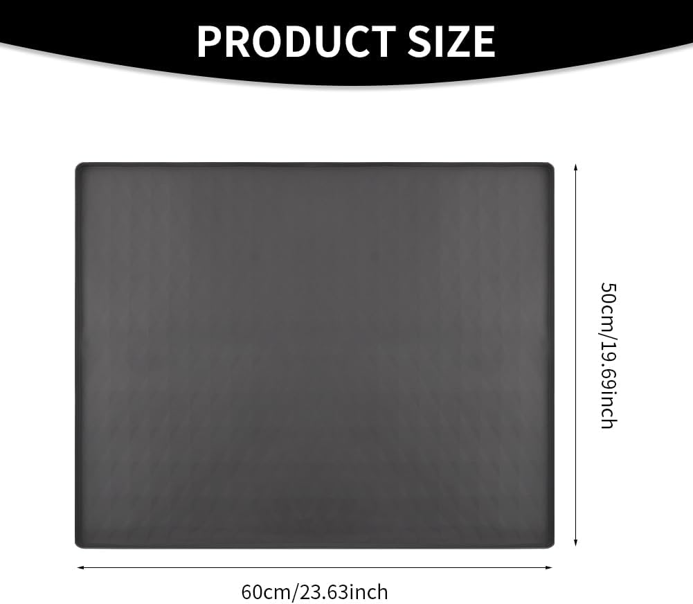 23.6'' x 19.7'' Silicone Non-slip Washer and Dryer Top Protector Mat Y187
