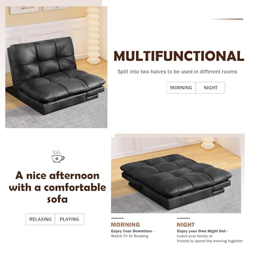 Grey Memory Foam Convertible Sofa Bed H137