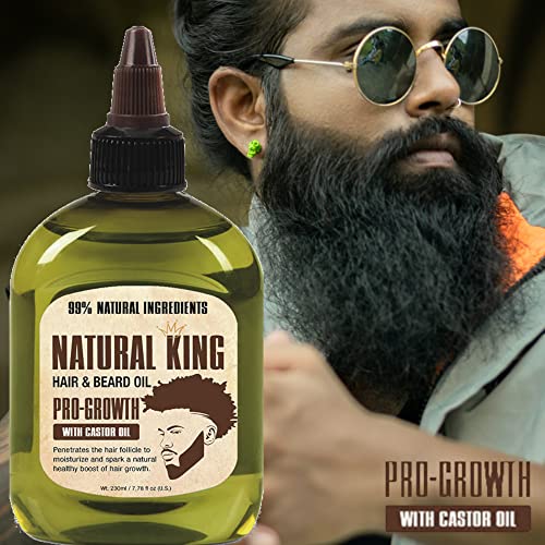 Natural King Pro-growth Castor Hair & Beard Oil 2.5 oz. M357