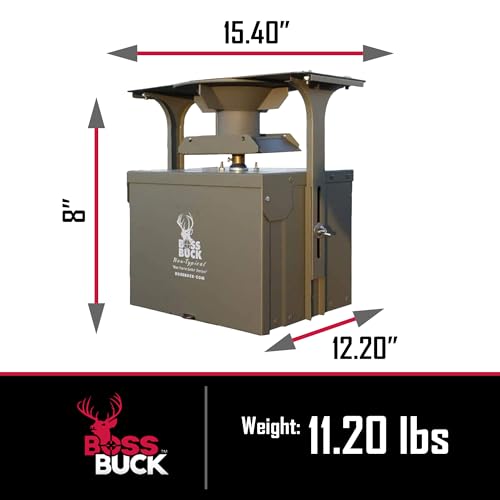 12 Volt High Torque Motor Automatic Hunting Game Feeder Conversion Kit with Timer Holder and Large Swing Door Slinger I8547