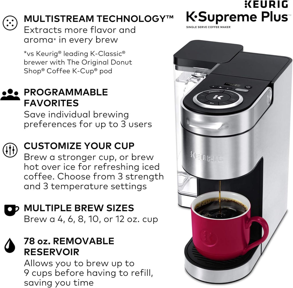 Stainless Steel Coffee Maker, 40 Count Variety Pack Coffee Pods U288