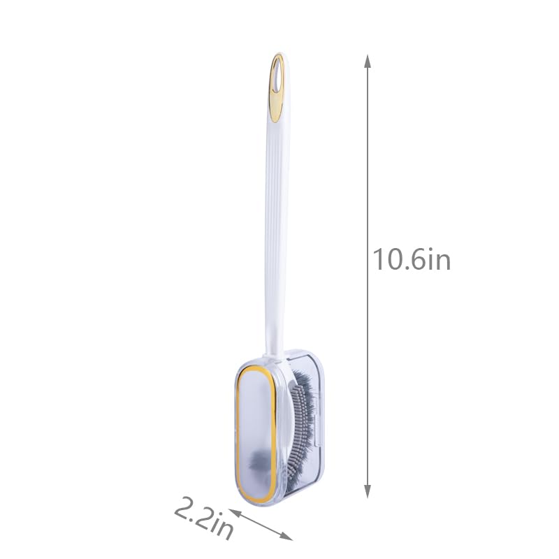 Toilet Bowl Brush and Holder Set with Silicone Scrubber L21080