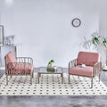 3-Piece Patio Set with Pink Cushions O7163