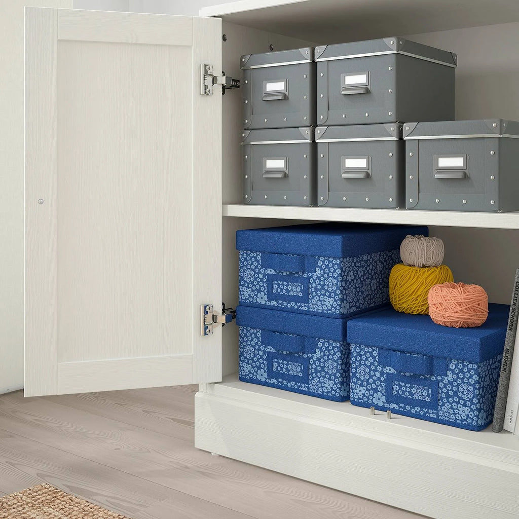White Storage Combination with Glass Doors V445680