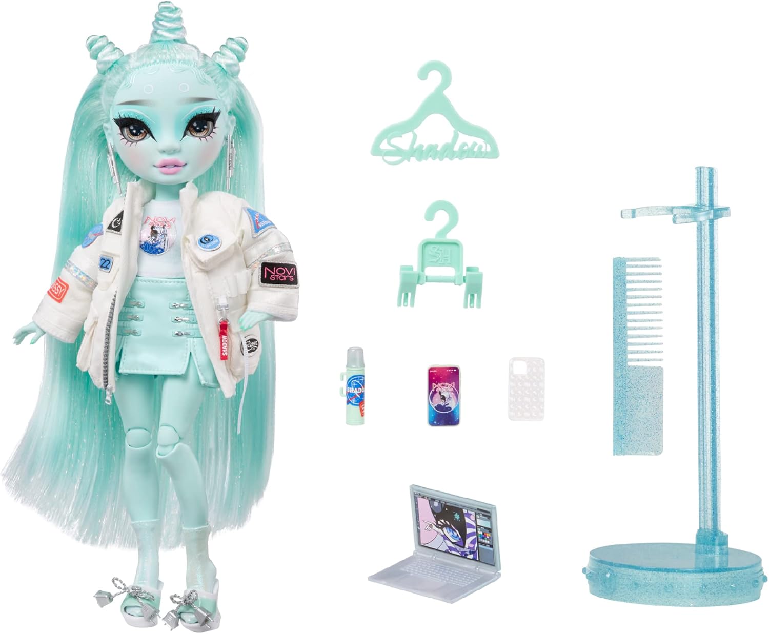 Light Green Fashion Doll with Fashionable Outfit & 10+ Colorful Play Accessories X9632