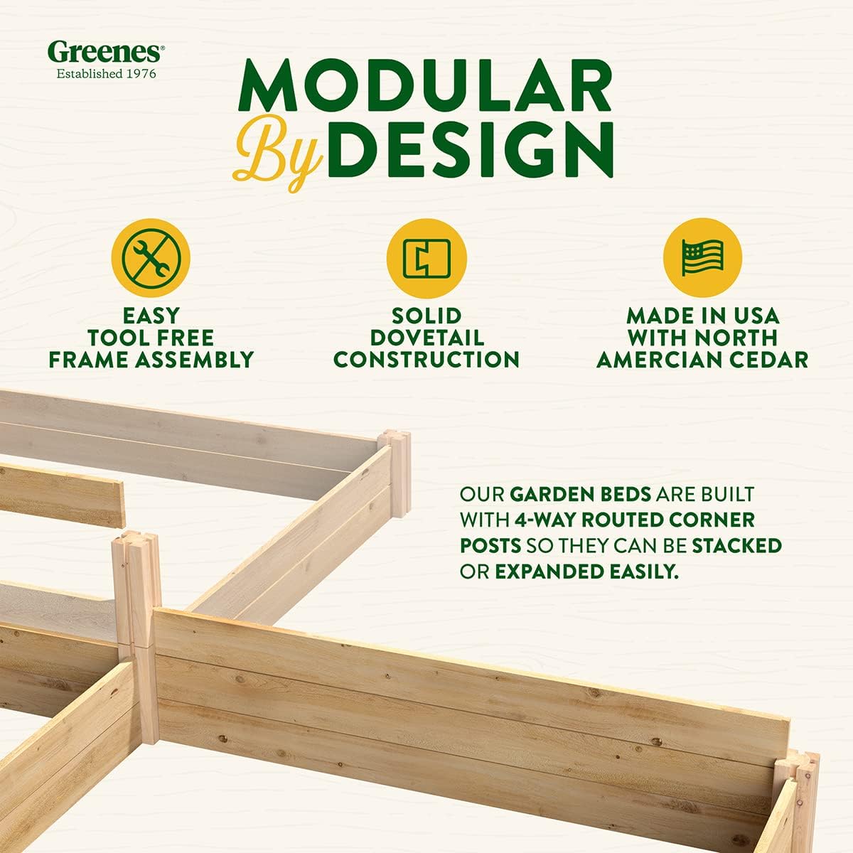 Cedar Raised Garden Bed, 8' x 12' x 16.5" U-Shaped Bed Q672