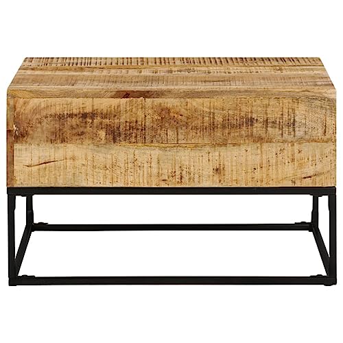 Rough Mango Wood Coffee Table with Iron Legs V84823