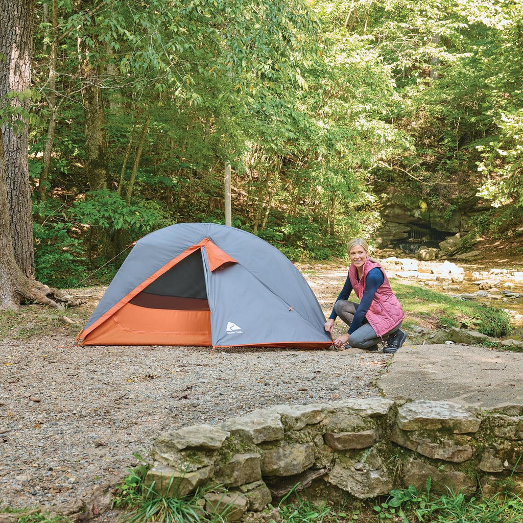 1-Person Lightweight Backpacking Tent, Orange N77958