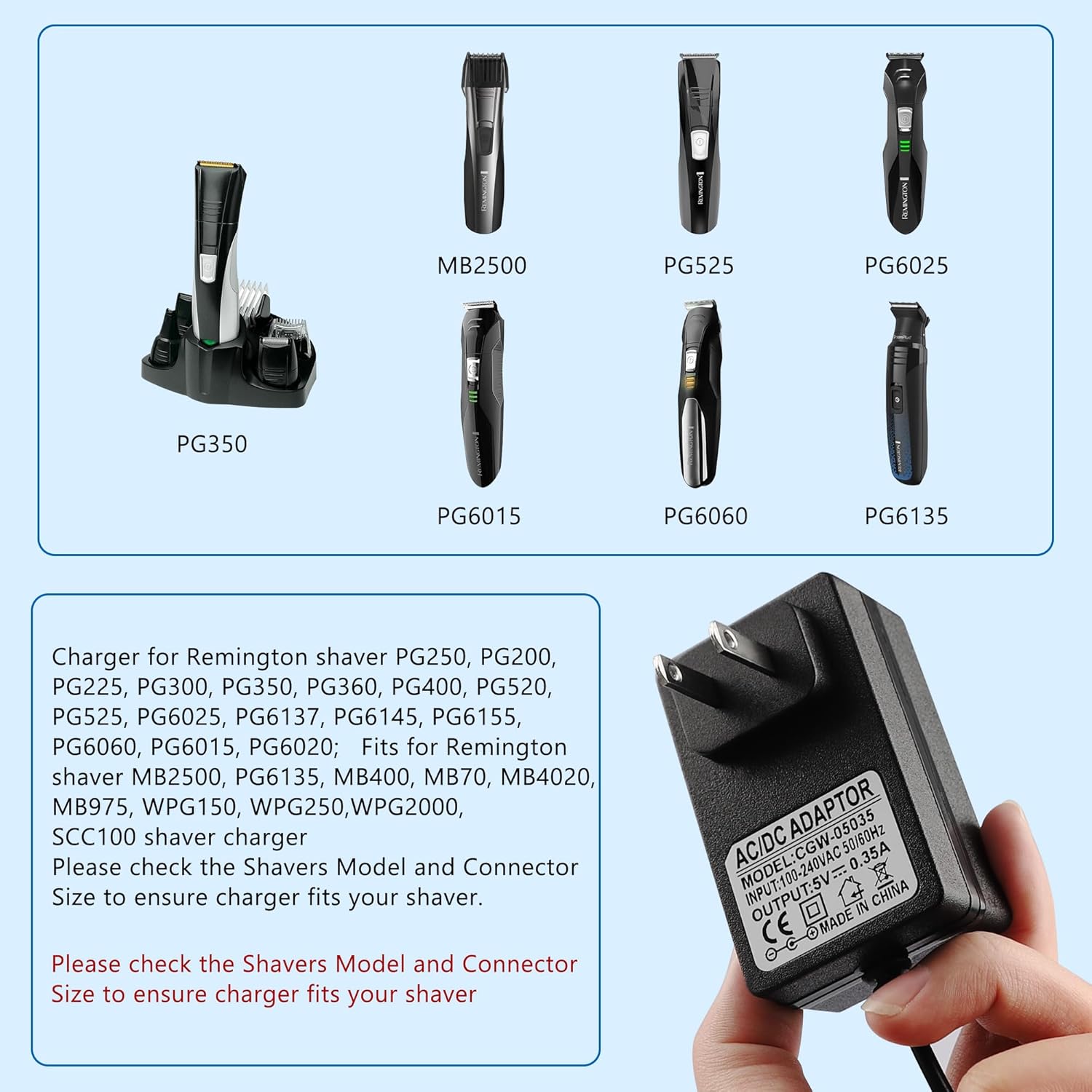 6.4ft Power Cord for Shaver P838680