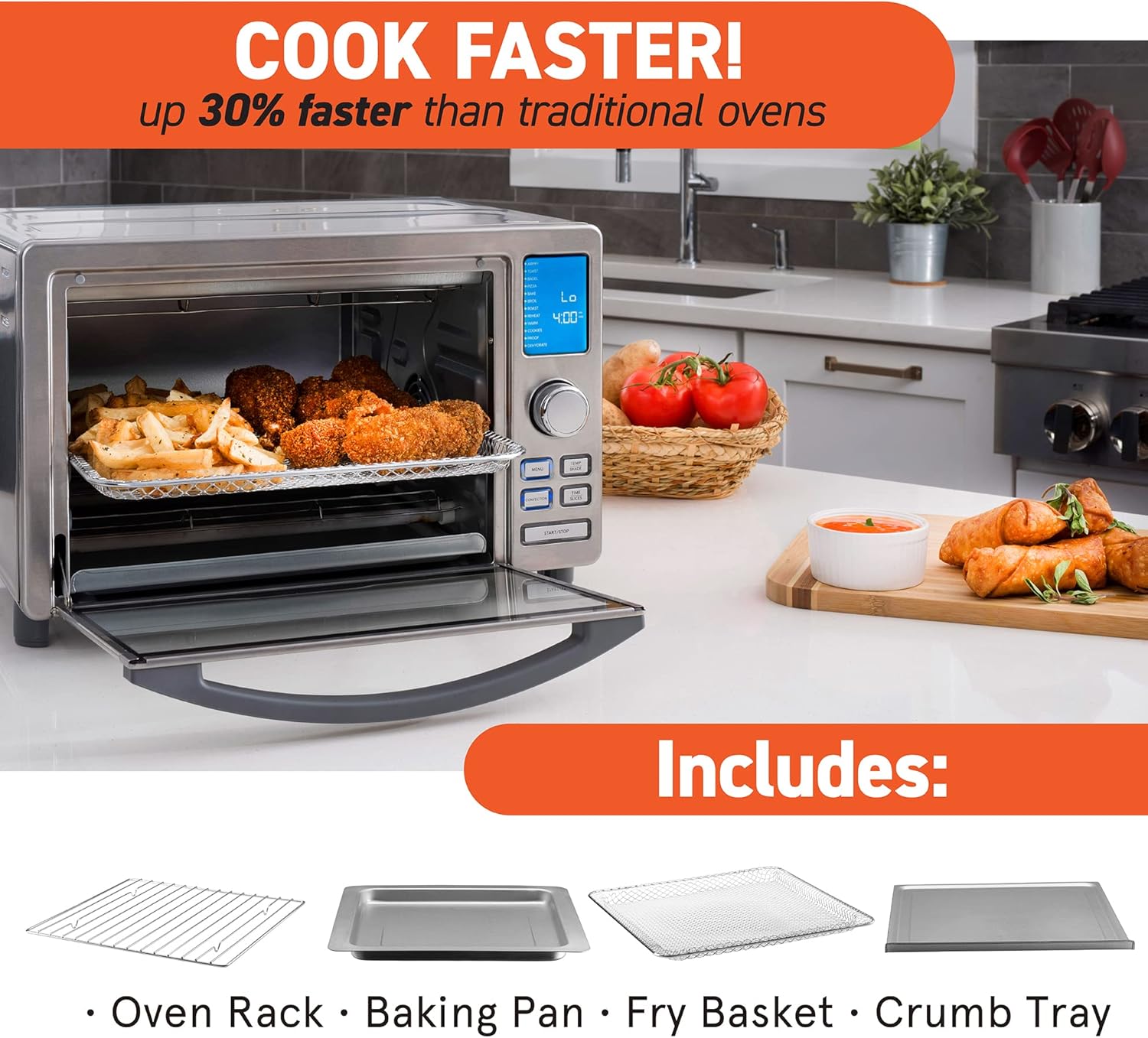 Stainless Steel Digital Toaster Oven Air Fryer K290
