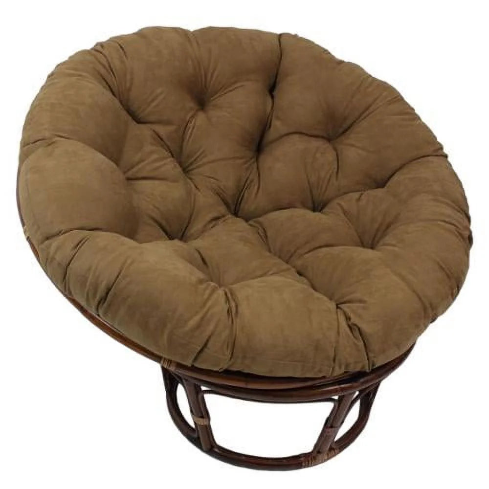42-inch Rattan Papasan Chair with Microsuede Cushion Sage O177402