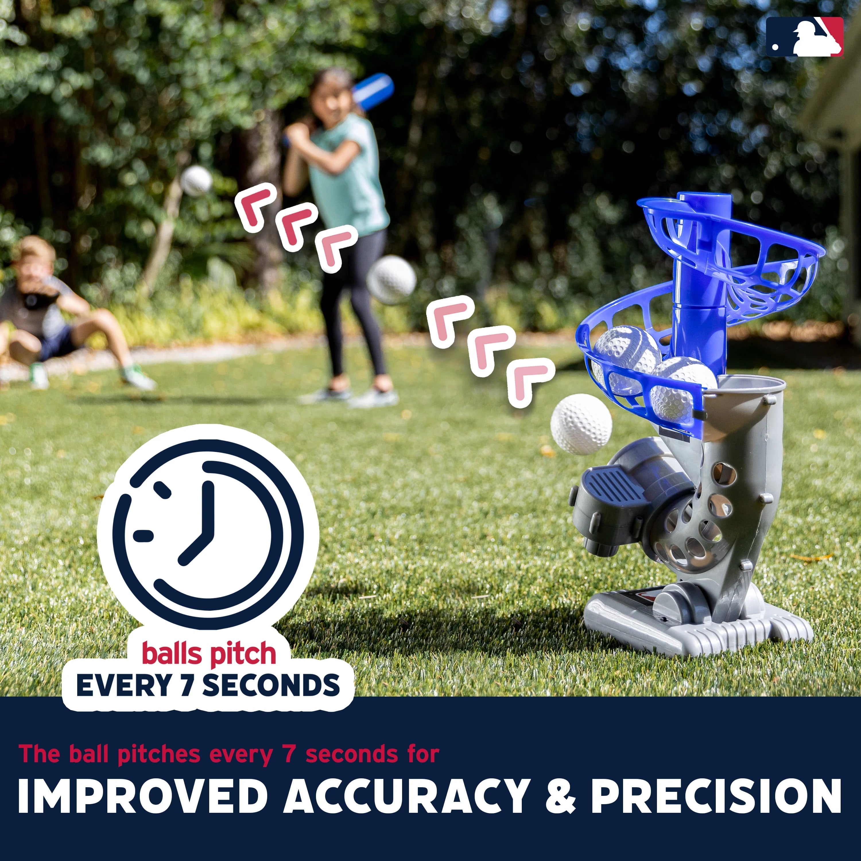 Kids Baseball Pitching Machine Height Adjustable with 6 Plastic Balls R654