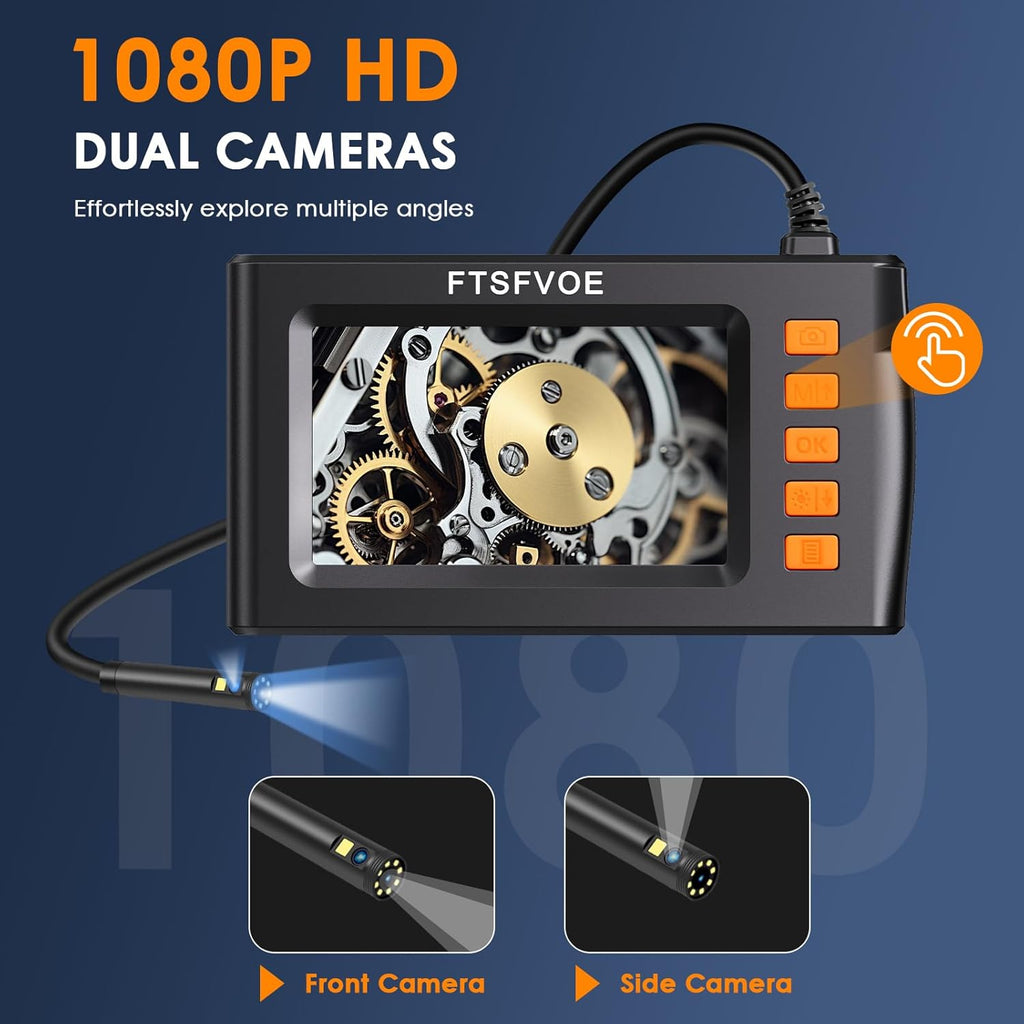 8mm IP67 Waterproof 1080P Digital Borescope Inspection Camera with 4.3" LCD Screen S5118