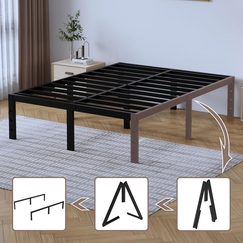 14 Inch Tall Black Heavy Duty Steel Bed Frame M287