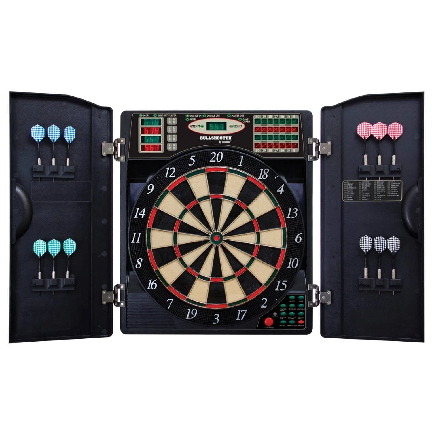 LED Electronic Dartboard Cabinet Set W32409