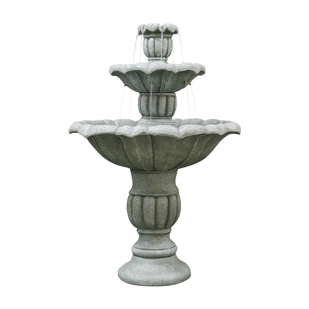 35'' H 3-Tier Outdoor Water Fountain with Submersible Electric Pump P290999
