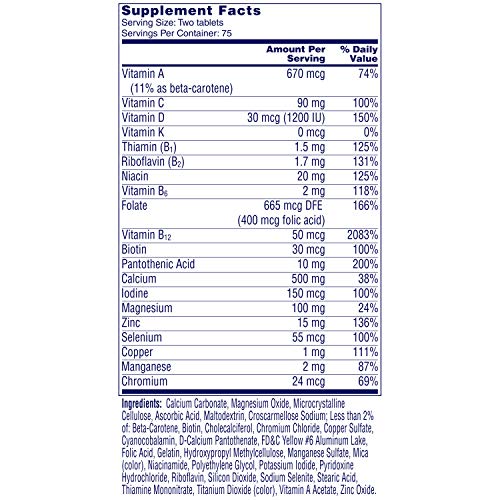 150 Count Multivitamin Tablet M56875
