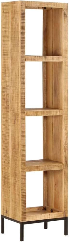 Solid Mango Wood Bookshelf with 4 Compartments Z991