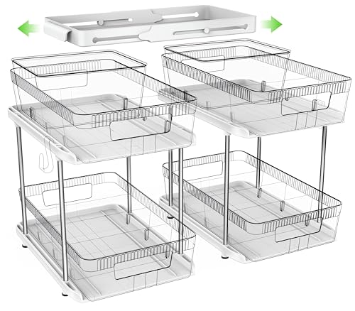 2 Tier Clear Acrylic Under Sink Organizer R4320