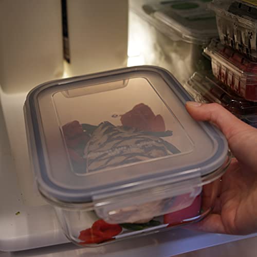 9 Pack Glass Food Storage Containers with Lids F52583