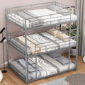 Silver Full Size Metal Triple Bunk Bed M294