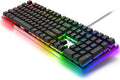 Wired Mechanical Keyboard, RGB Backlit, Full Size 108 Key, Brown Switch Black I12449