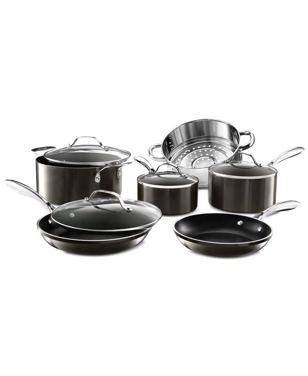 10-Pc. Cast Textured Nonstick Cookware Set I833