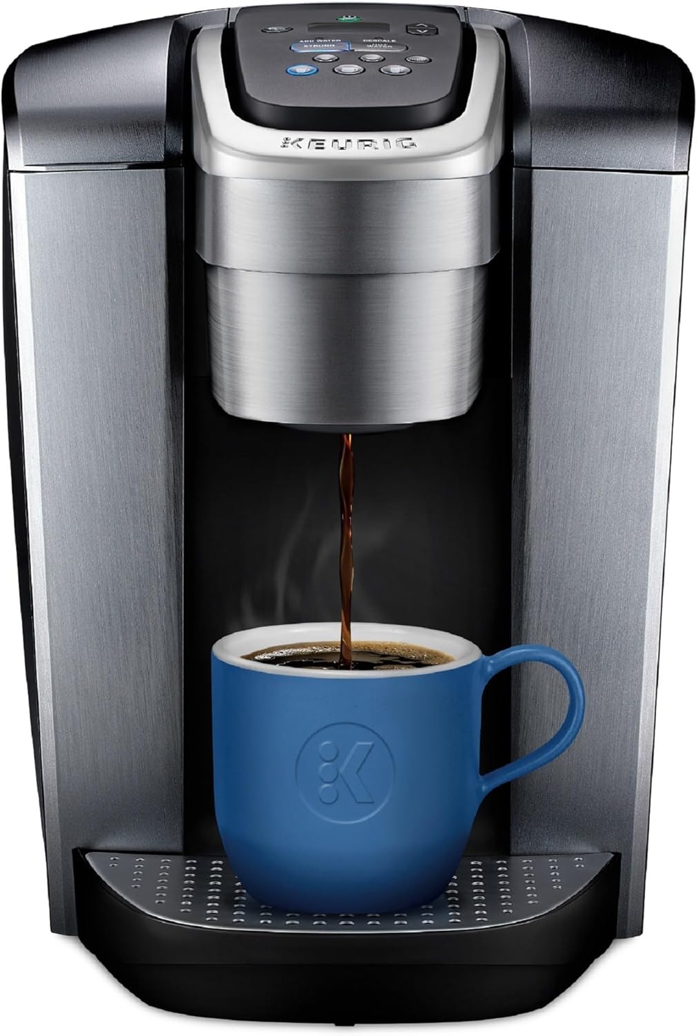 0.6 Cubic Foot 600W Microwave with 6 Power Levels Bundle with Single-Serve K-Cup Pod Coffee Maker X1081