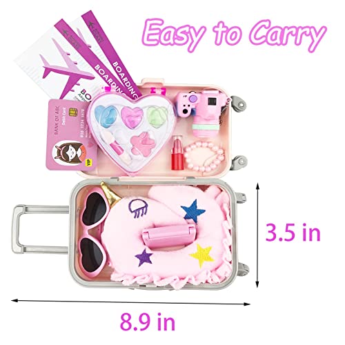 17Pcs 18 Inch Doll Clothes and Accessories Travel Play Set with Travel Pillow Camera J926827