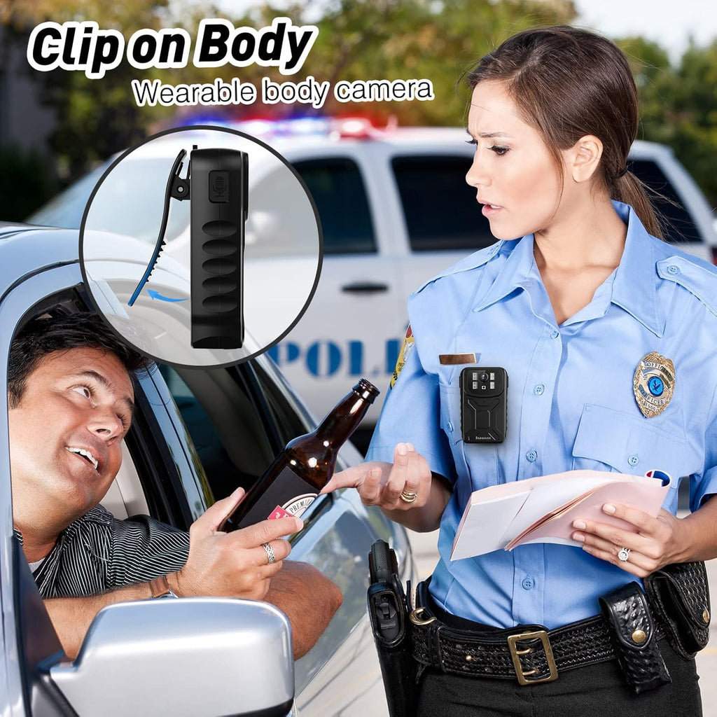 32G Memory Body Worn Camera with Night Vision, Pack of 2 P48083