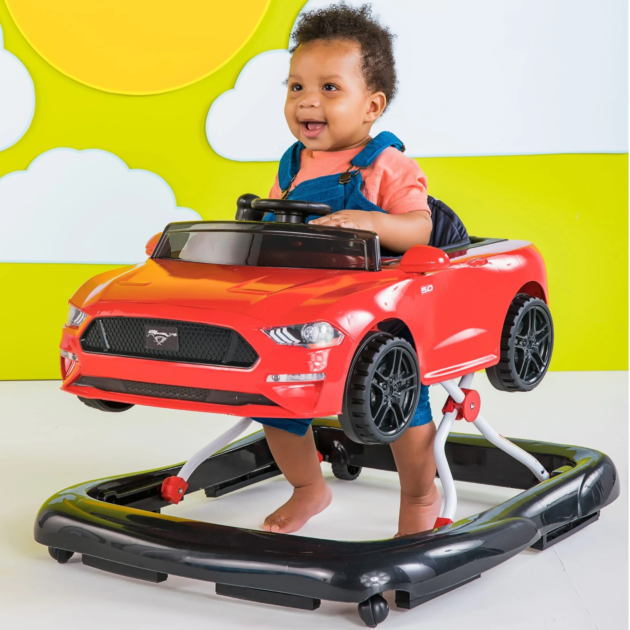 4-in-1 Adjustable Baby Walker with Removable Steering Wheel N318494