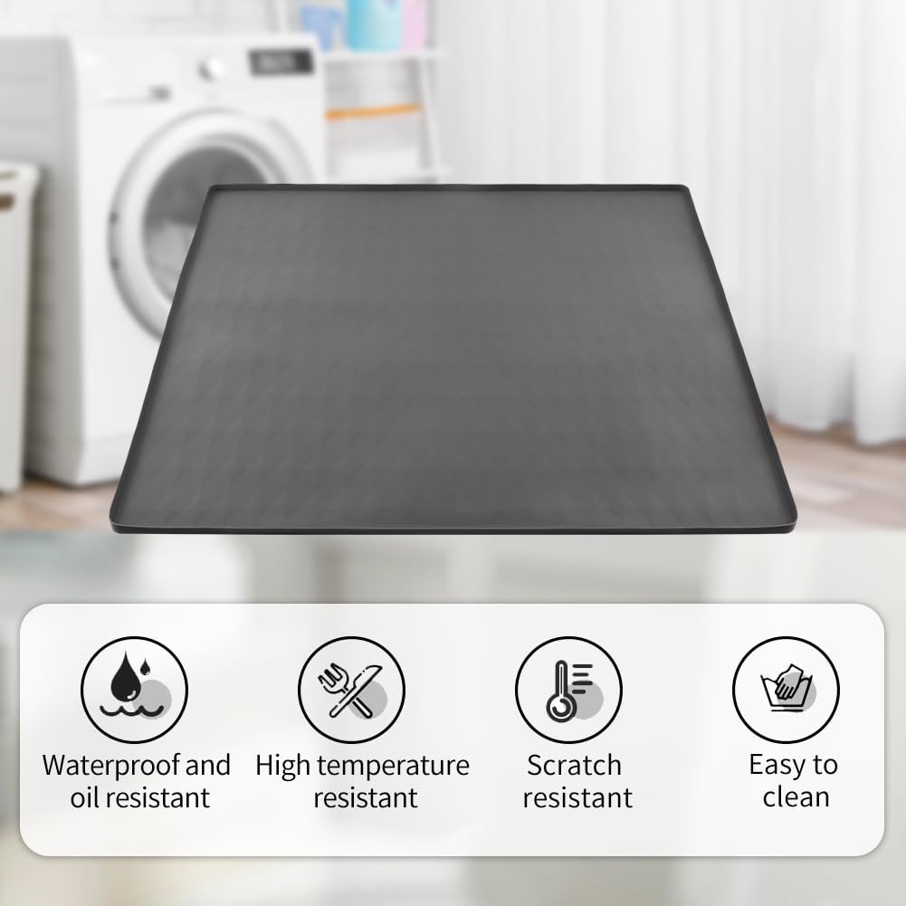 23.6'' x 19.7'' Silicone Non-slip Washer and Dryer Top Protector Mat Y187